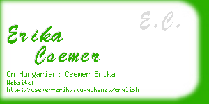 erika csemer business card